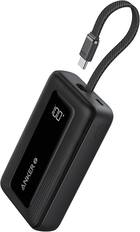 Front. Anker - Anker Zolo Power Bank (2025 Upgraded Version), 20,000mAh 30W High-Speed Portable Charger - Black.