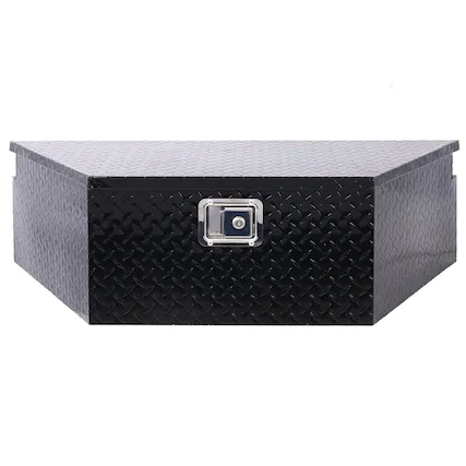 Front. Boyel Living - Black 39x16.5x11.8-Inch Aluminum Heavy-Duty Truck Bed Underbody Tool Box.