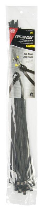 GB -- 20 Cutting Edge Self-Cutting Cable Tie 14" No Tools Just Twist