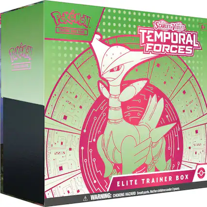Pokémon Trading Card Game
Scarlet & Violet
Temporal Forces
Elite Trainer Box
6+
WARNING: CHOKING HAZARD Small parts. Not for children under 3 years.