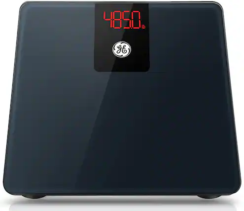 Front. Core Tech - 500 lb Capacity Digital Bathroom Scale with Bluetooth, LED Display, BMI Tracking and Tempered Glass Platform - Black.