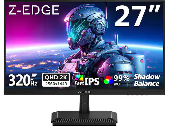 Z-EDGE 27" QHD 2K 320Hz 2560x1440 Fast IPS 99% sRGB Shadow Balance