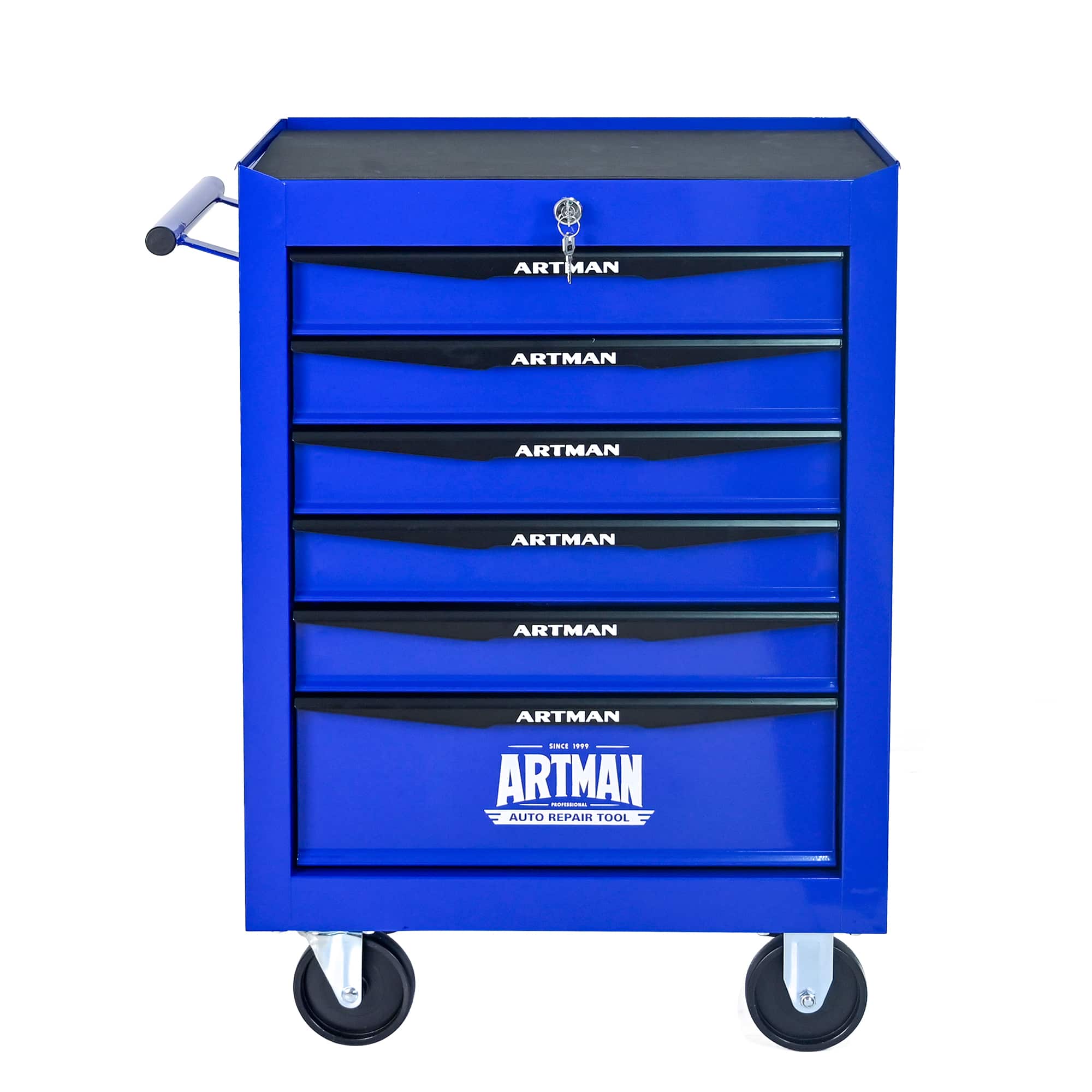 LOVMOR- 20 Inch 6-Drawer Rolling Metal Tool Chest with Ball Bearing Slides Steel Storage Box Organizer