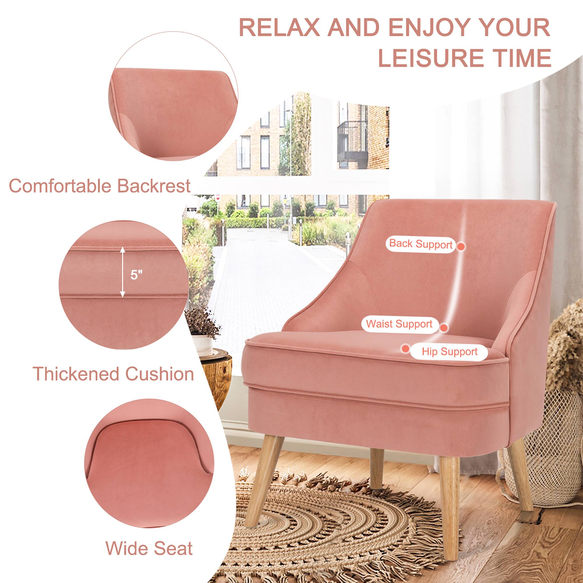 RELAX AND ENJOY YOUR LEISURE TIME. Comfortable Backrest, Back Support, 5" Waist Support, Thickened Cushion, Hip Support, Wide Seat.