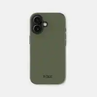 The Ridge Wallet - Everyday Phone Case - IPhone 16 - Matte Olive - Front_Zoom