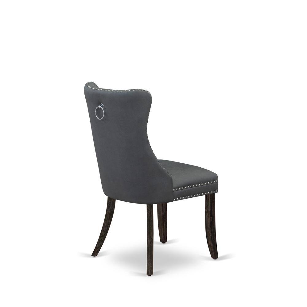 Back. East West Furniture - Parson Dining Chairs - Brown.