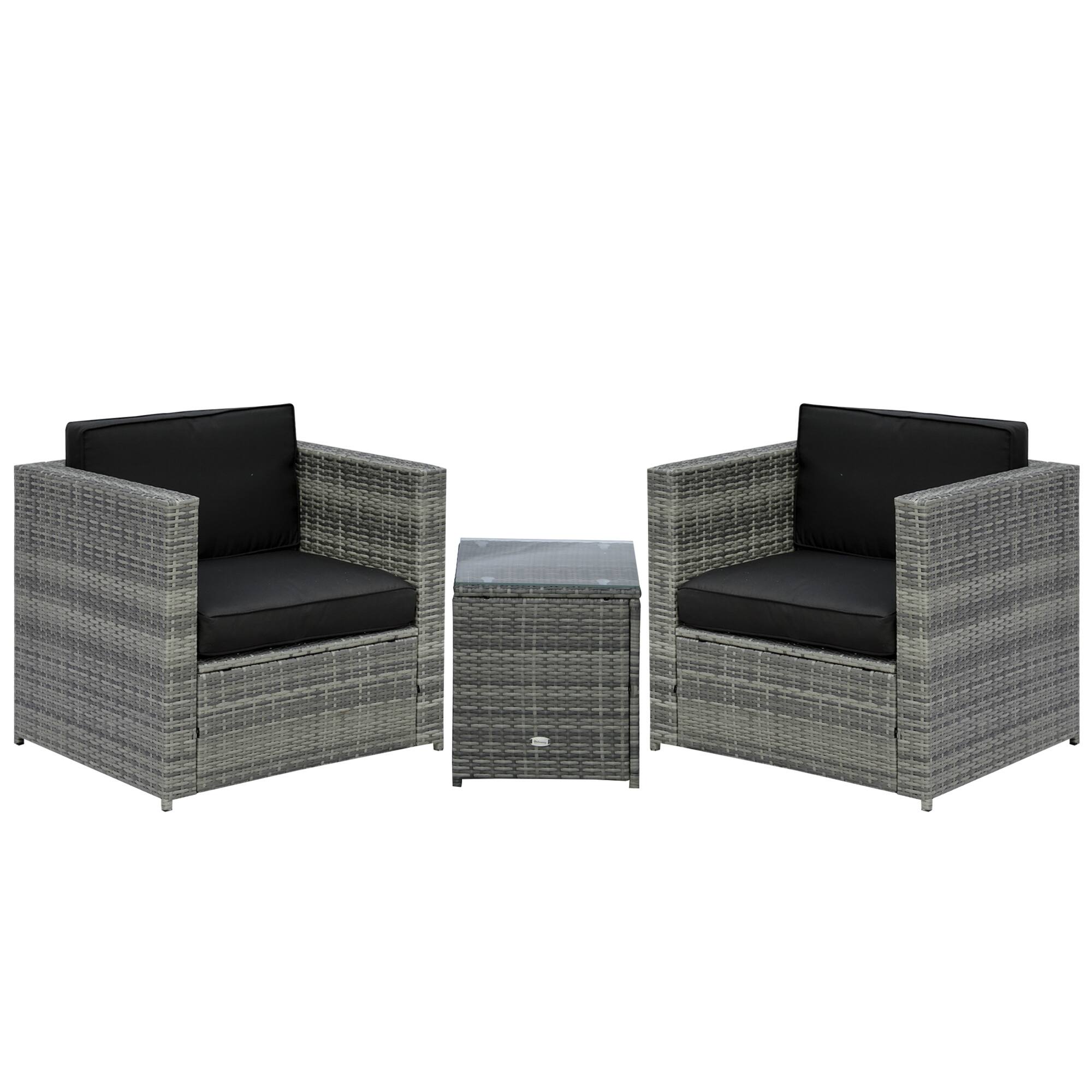 Outsunny - Bistro Patio Set - Gray