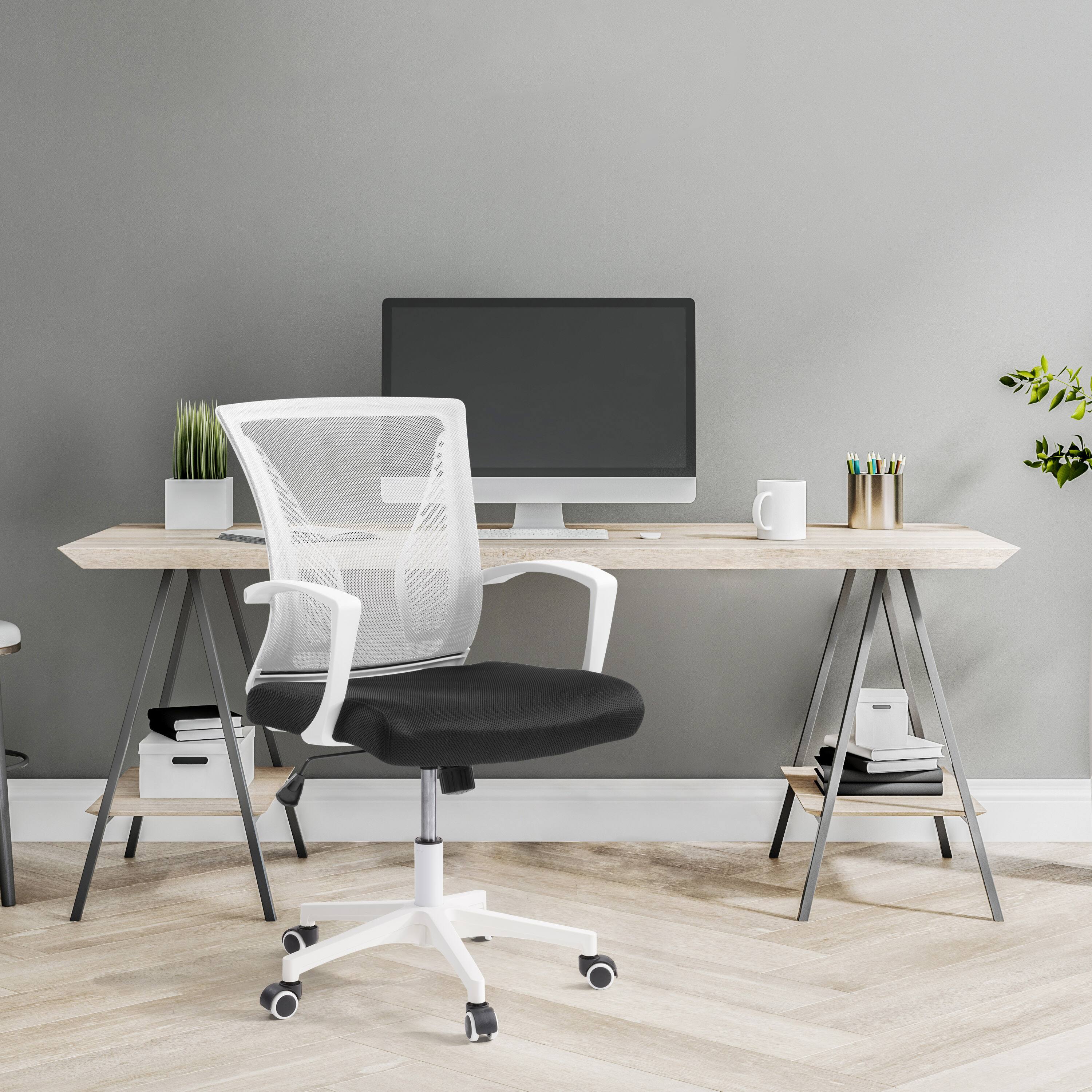 Alt View 16. CorLiving - Workspace Mesh Back Office Chair - White and Black.