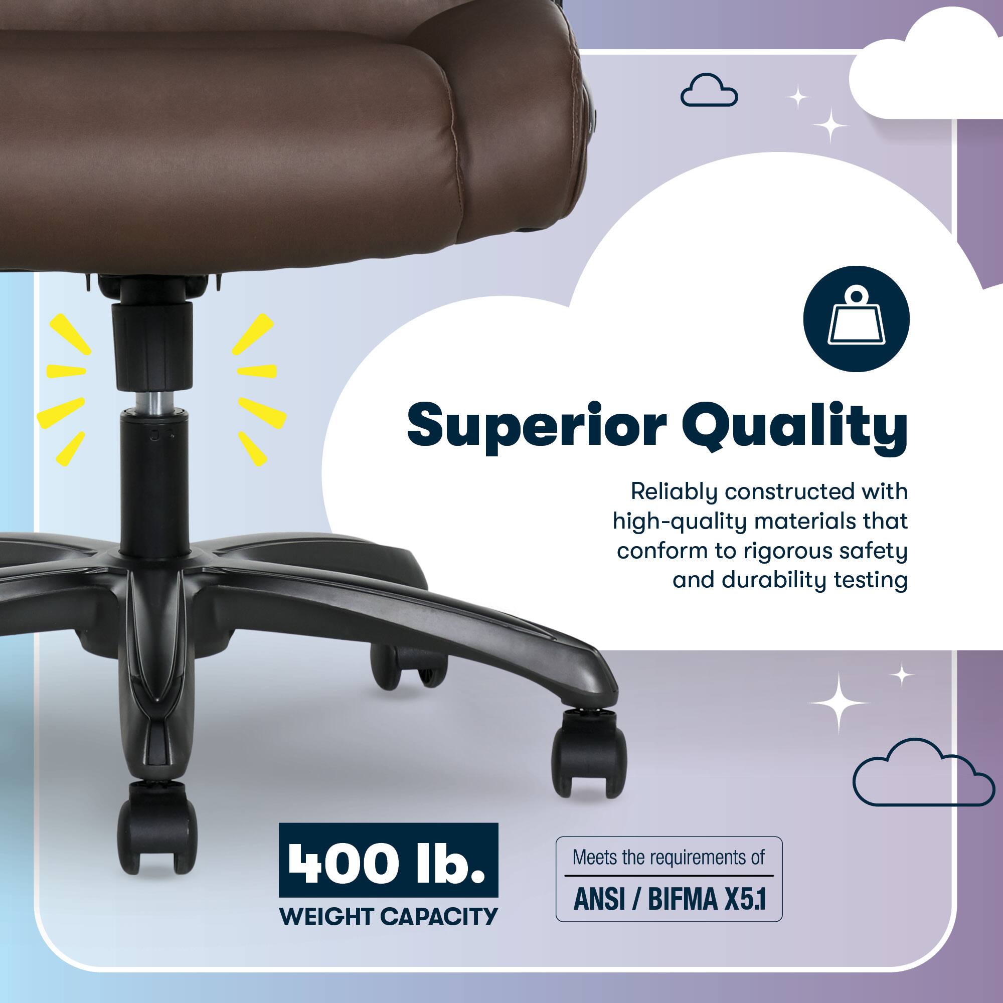 Serta Big & Tall Office Chair with Lumbar Support High Back