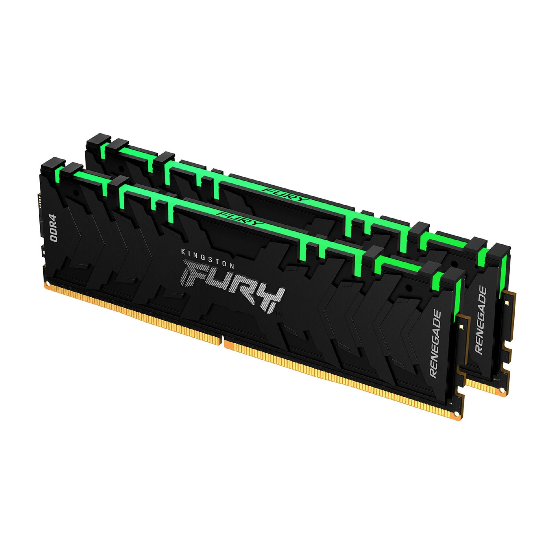 Front. Kingston - FURY Renegade RGB 16GB (2PK X 8GB) 3200MHz DDR4 CL16 DIMM Desktop Memory.