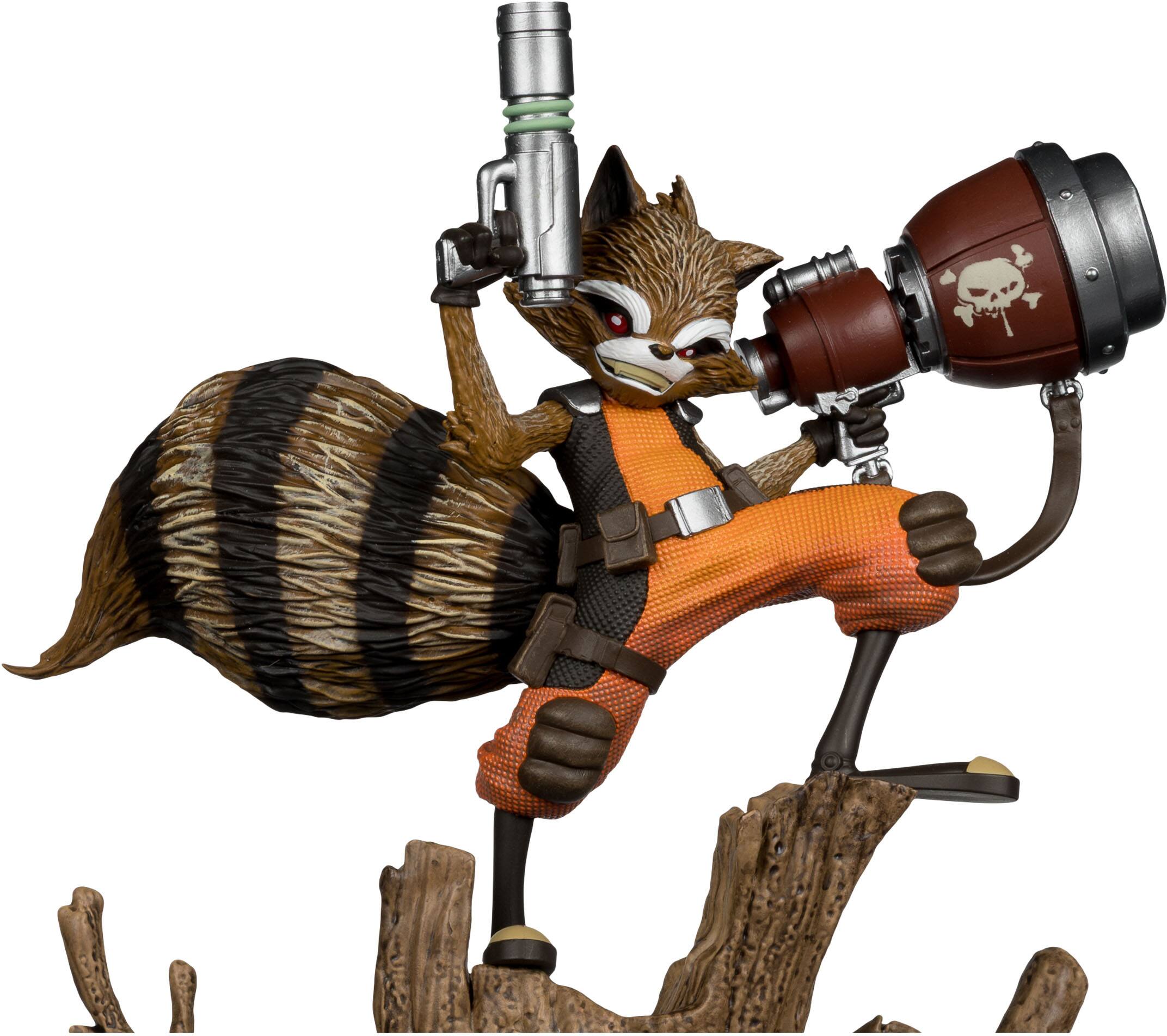 Alt View 1. McFarlane Toys - 7" Marvel Rocket Raccoon 1:6th Scale Collectible with Scene (Rocket Raccoon: A Chasing Tale #1).