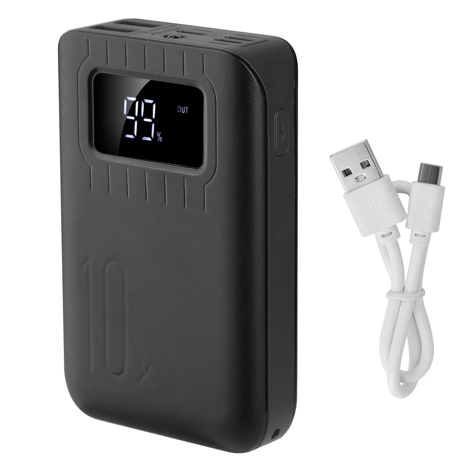 Stock Preferred - 10000mAh Dual-Port Portable Charger Power Bank - Black