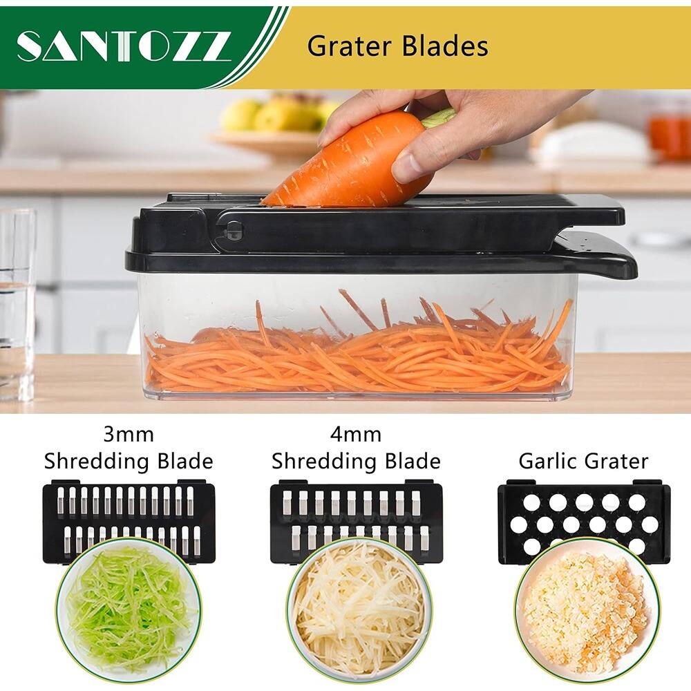 SANTOZZ  
Grater Blades  

3mm Shredding Blade  
4mm Shredding Blade  
Garlic Grater