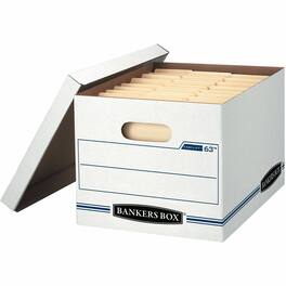 Bankers Box - Easylift File Storage Letter Lift off Closure Stackable White Blue For Recycled 12 / Carton