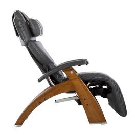 Human Touch - Perfect Chair PC-610 Omni-Motion Power Zero Gravity Recliner with Independent Back & Leg Adjustments - Walnut / Gray Premium Leather / Supreme