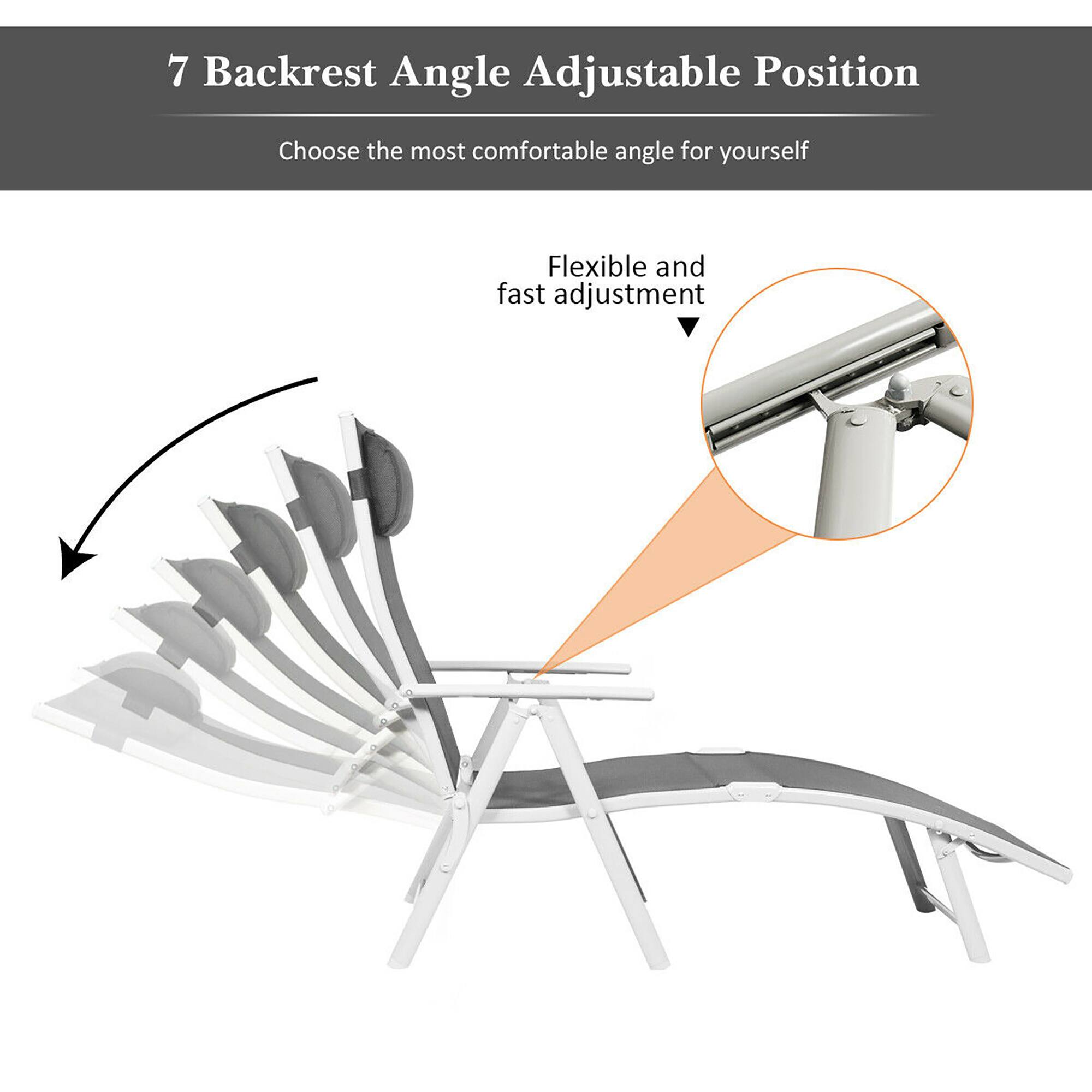 7 Backrest Angle Adjustable Position
Choose the most comfortable angle for yourself
Flexible and fast adjustment