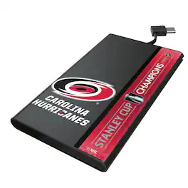 Keyscaper - Carolina Hurricanes 2026 Stanley Cup Champions 5000mAh Flat Powerbank - Black