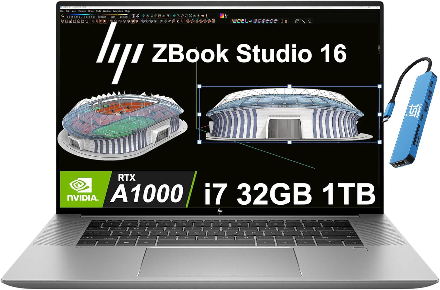 ZBook Studio 16  
RTX A1000  
i7 32GB 1TB