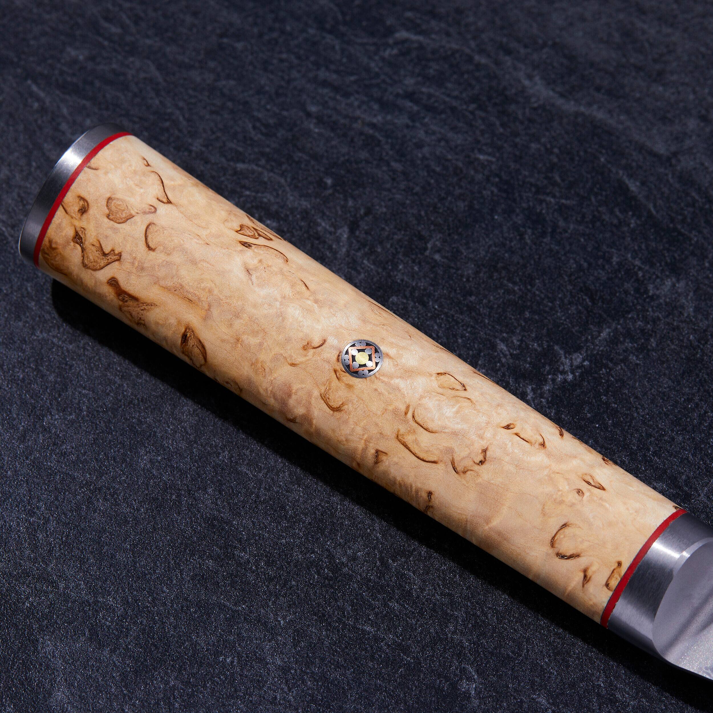 Alt View 4. Miyabi - Miyabi Birchwood SG2 9.5-inch Chef's Knife - Stainless Steel.