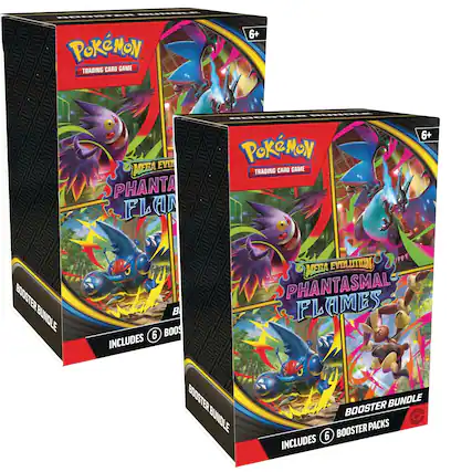 Pokémon Trading Card Game
6+
Mega Evolution
Phantasmal Flames
Booster Bundle
Includes 6 Booster Packs