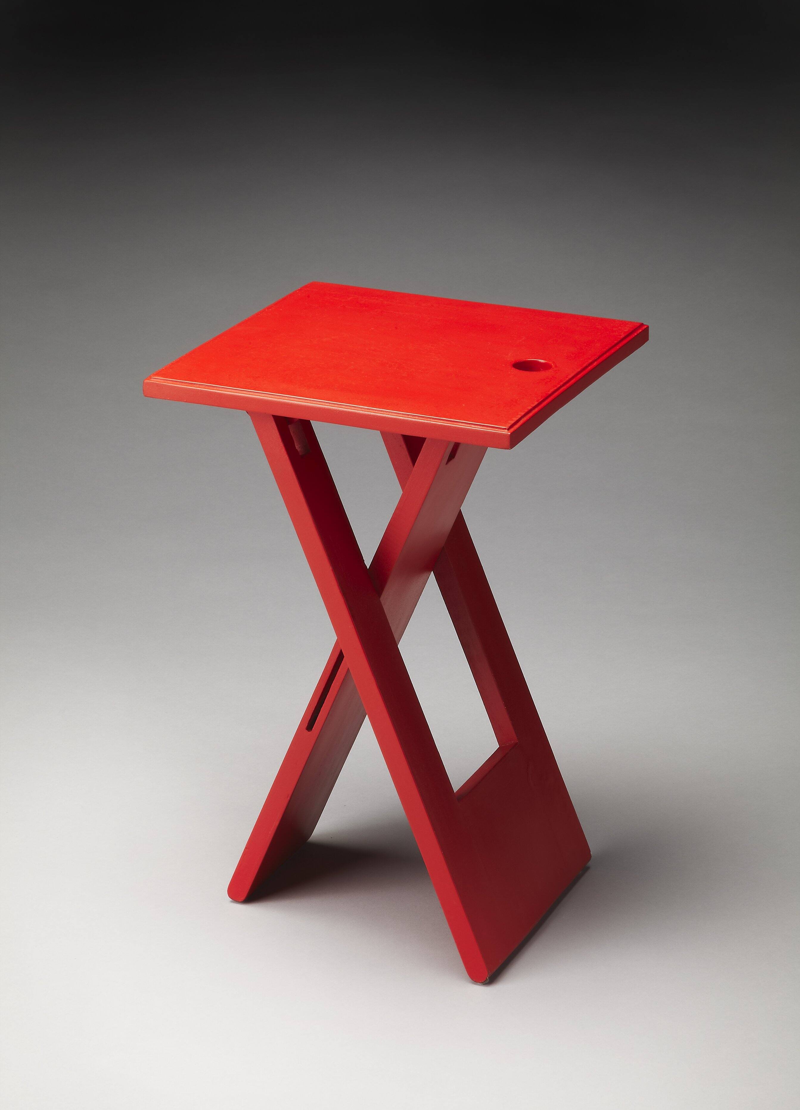 Alt View 2. Butler Specialty - Hammond Folding Side Table - Red.