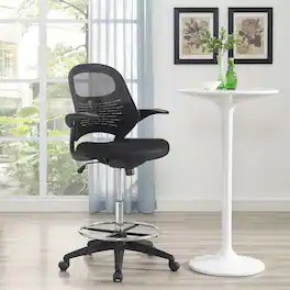 Stealth Drafting Chair by Modway - Black