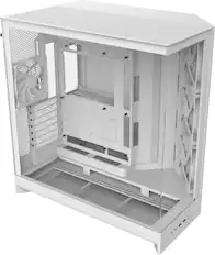 Front. NZXT - NZXT - H9 Flow 2025 ATX Mid-Tower Dual-Chamber PC Case - White.