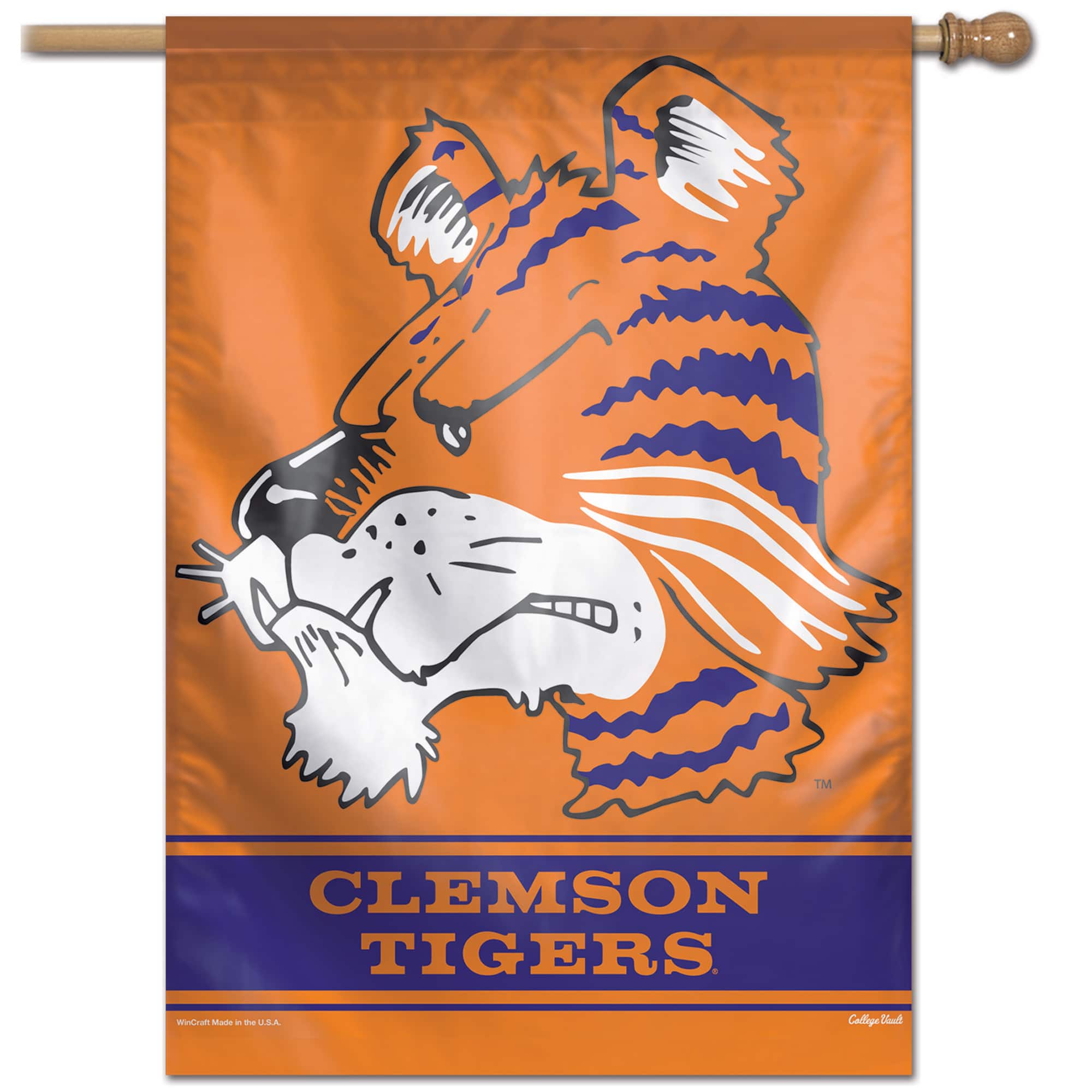 WinCraft - Clemson Tigers 28" x 40" College Vault Single-Sided Vertical Banner - Multicolor