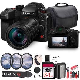 Panasonic - Lumix GH7 Mirrorless Micro Four Thirds Camera w 12-60mm f/2.8-4 Lens Bundle (International Version)