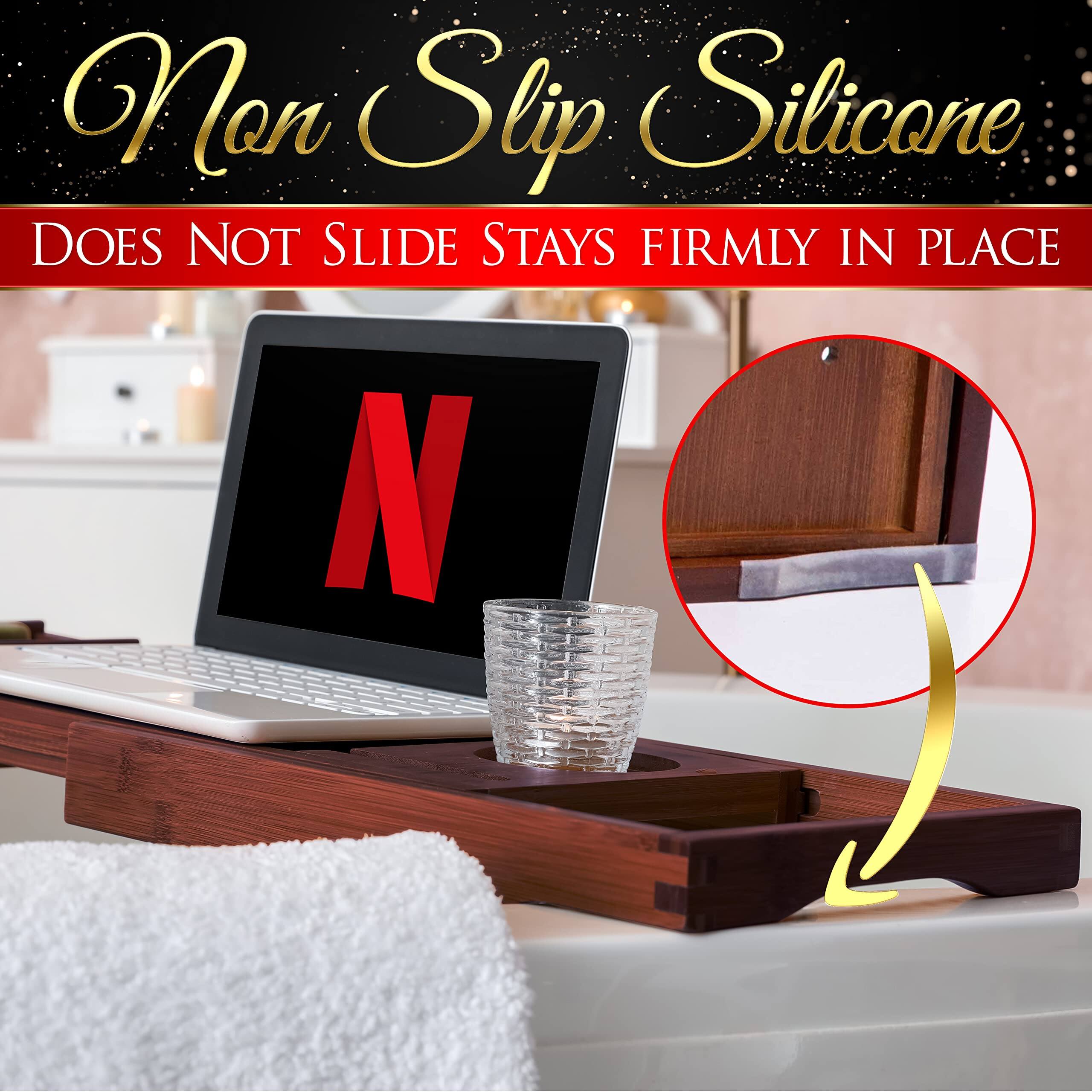 Non Slip Silicone  
Does Not Slide Stays Firmly In Place