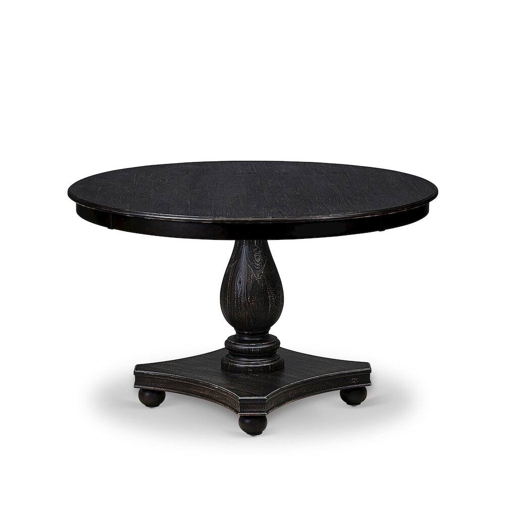 East West Furniture - Mid Century Dining Table - Black