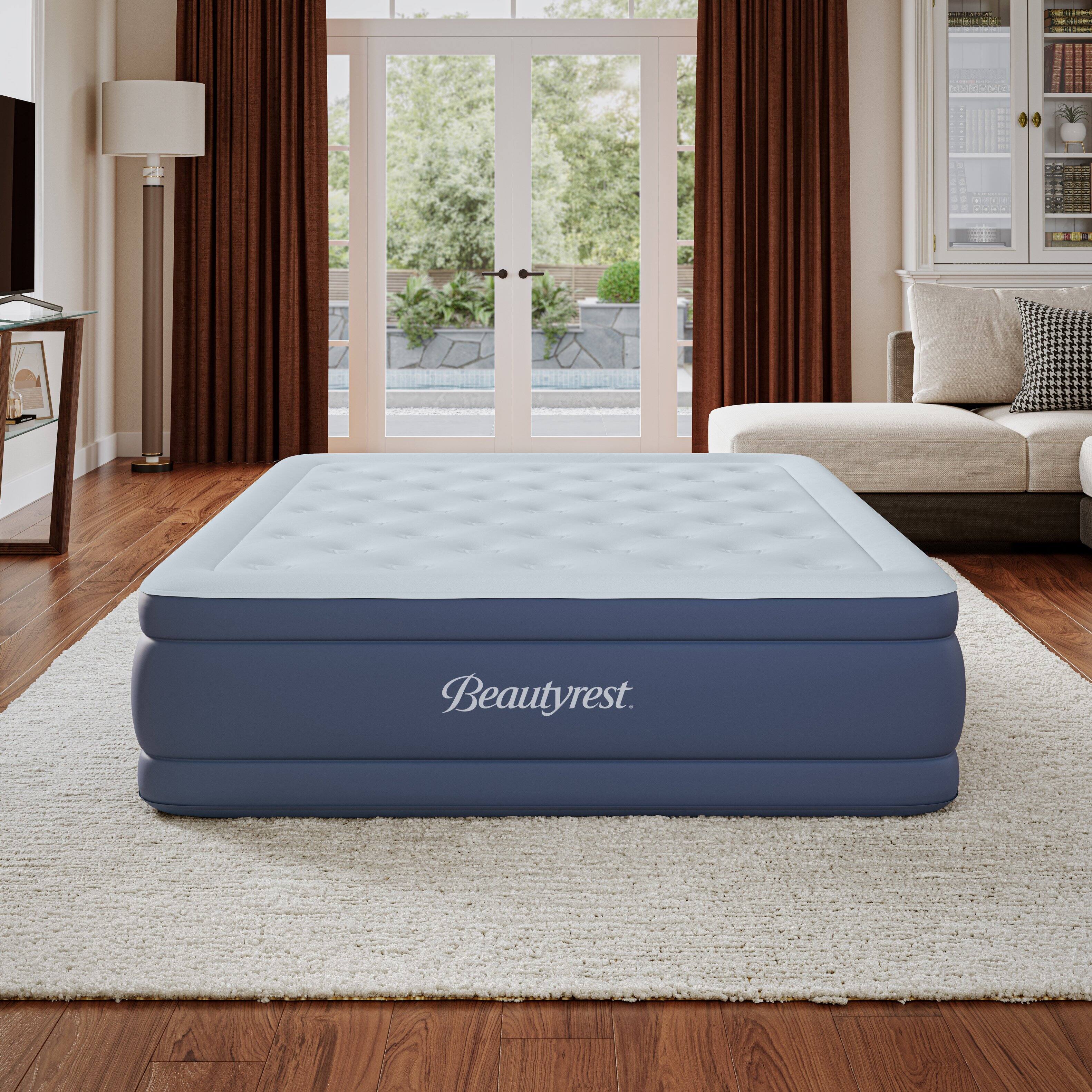 Alt View 2. Beautyrest - 17" Supreme Air Auto Shut-Off Air Mattress with Built-in SureLock Pump and Auto Shut-Off - White; Blue.