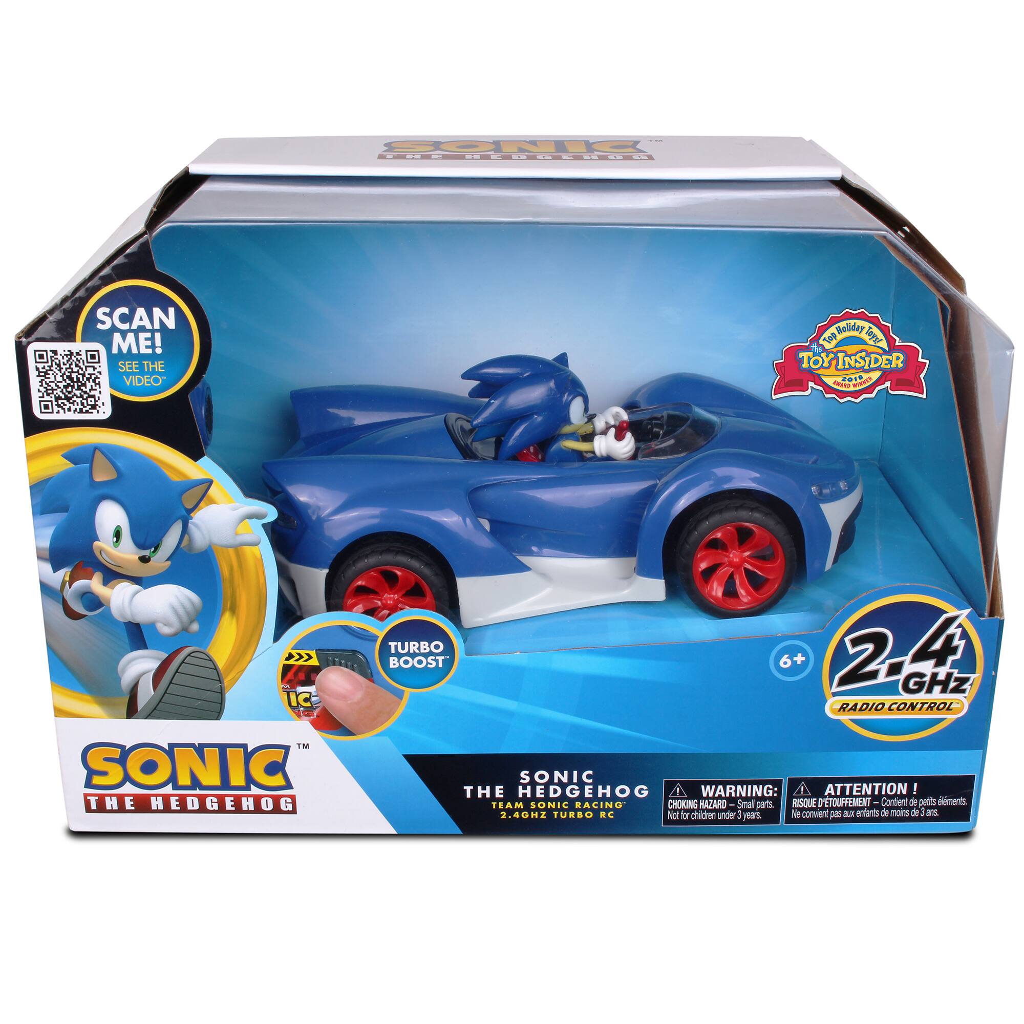 SONIC THE HEDGEHOG 2.4 BOOST 6+ GHz RADIO CONTROL SONIC THE HEDGEHOG WARNING: ATTENTION! SMALL PARTS. CHOKING HAZARD - Contains small parts. Not for children under 3 years.