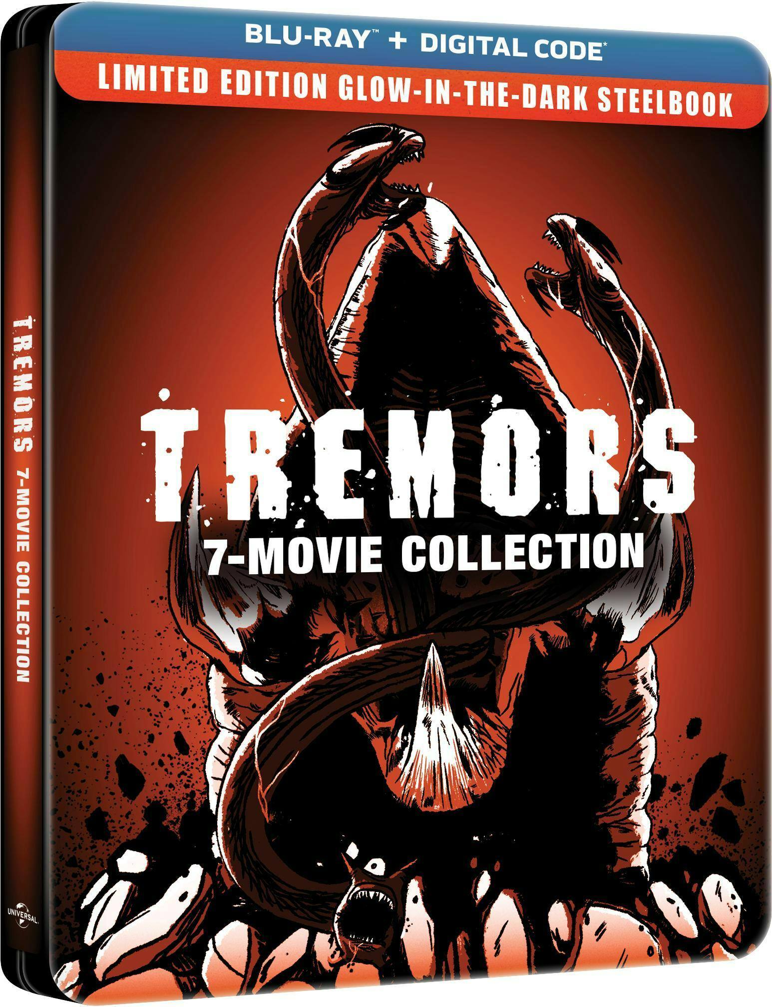 Angle. Tremors 7-Movie Collection - Limited Edition Glow-in-the-Dark Steelbook [Blu-ray].