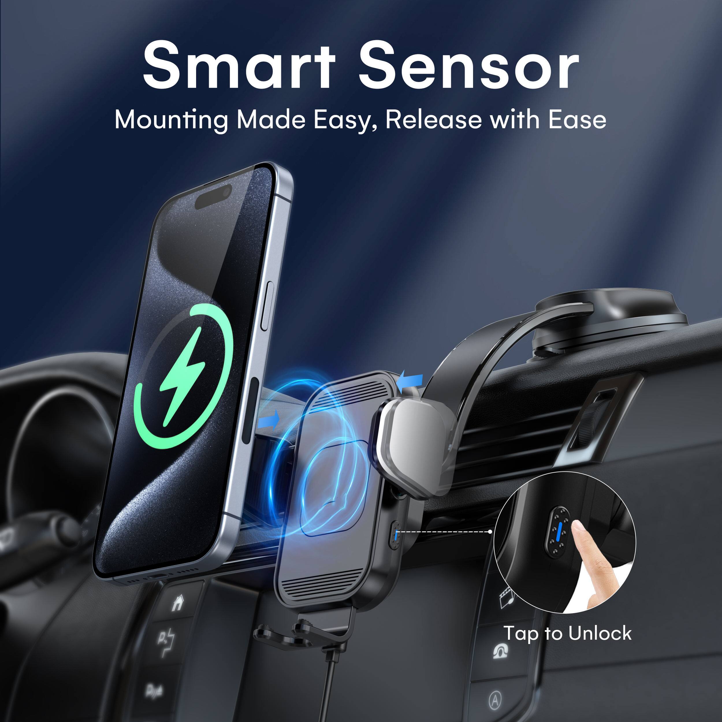 Smart Sensor  
Mounting Made Easy, Release with Ease  

Tap to Unlock