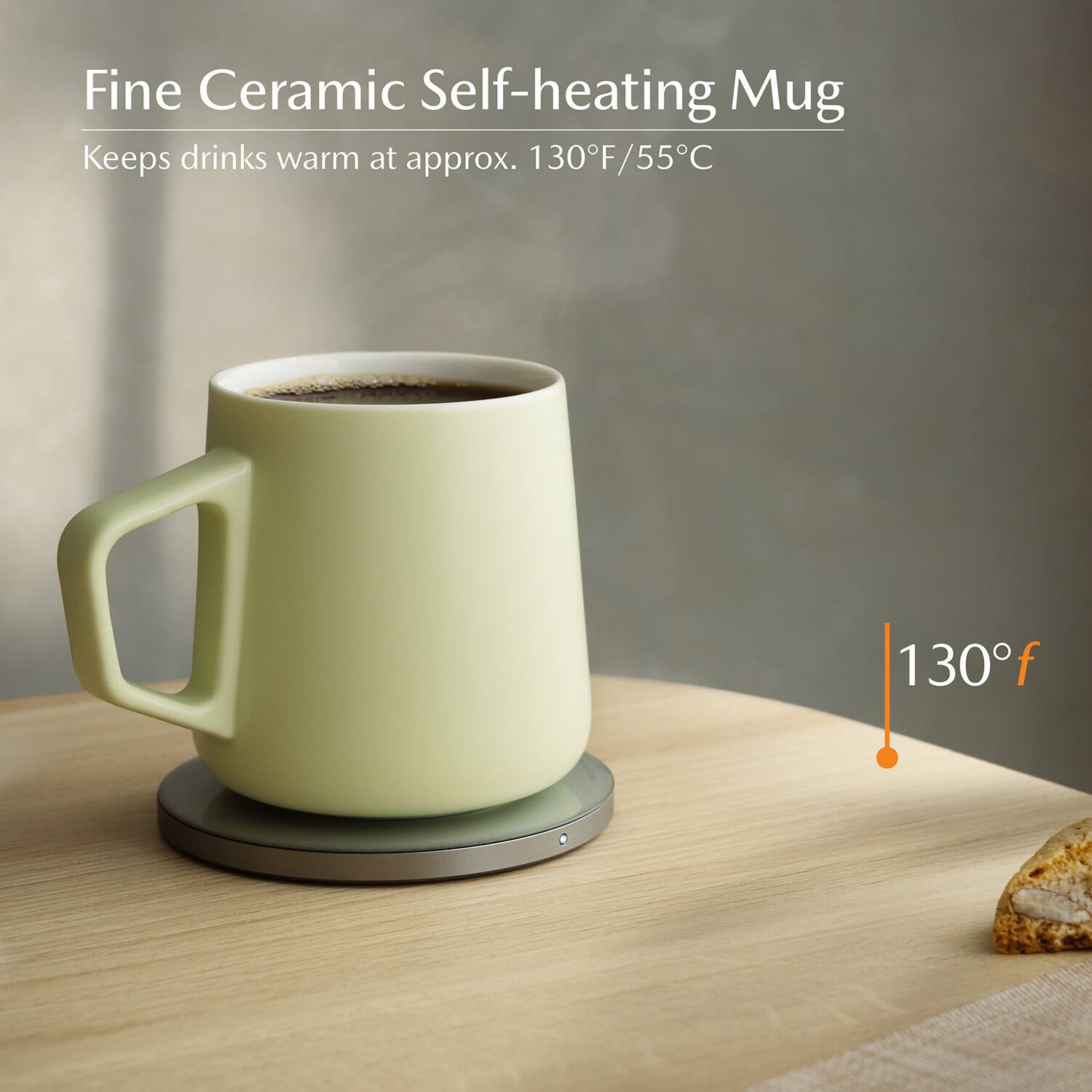 Furnace Ui Design OHOM Neo Self Heating Mug Set, 12 oz Ceramic Coffee Mug Green - Best Buy