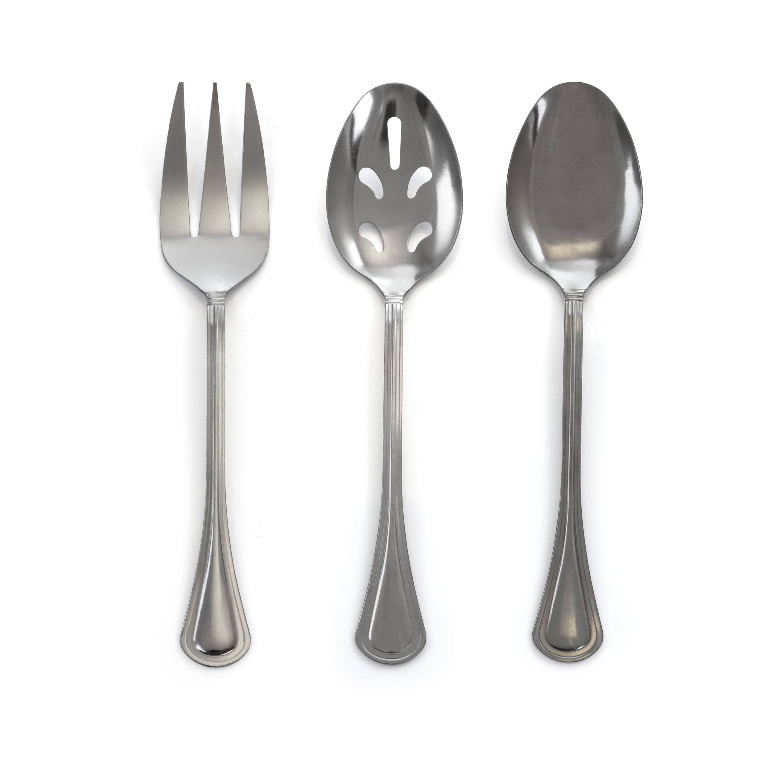 Alt View 7. Gibson - Gibson Home South Bay 65 Piece Stainless Steel Flatware Service Set with Wire Caddy - Silver.