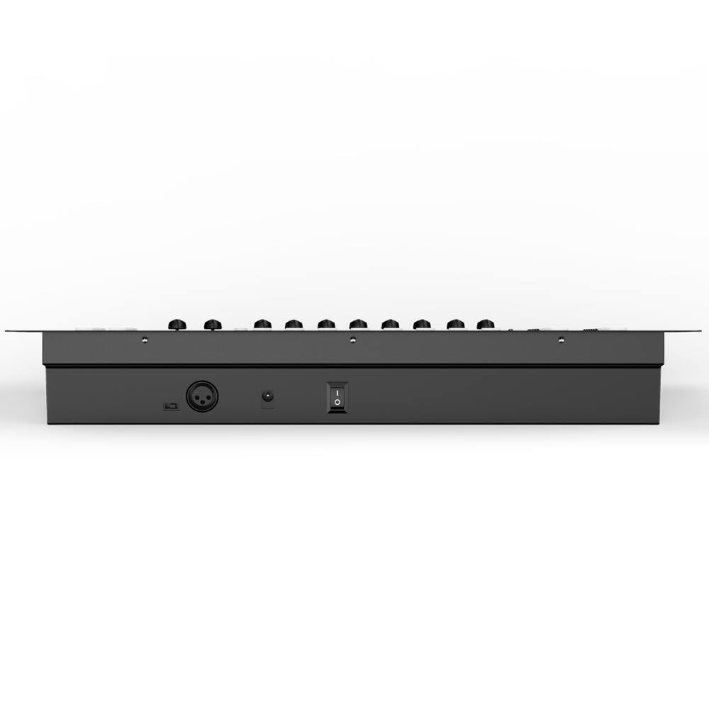 Angle. UKing - Black Grand Console DMX and MIDI Operator 192 Channel Light Controller for Live Concerts KTV DJs Clubs.