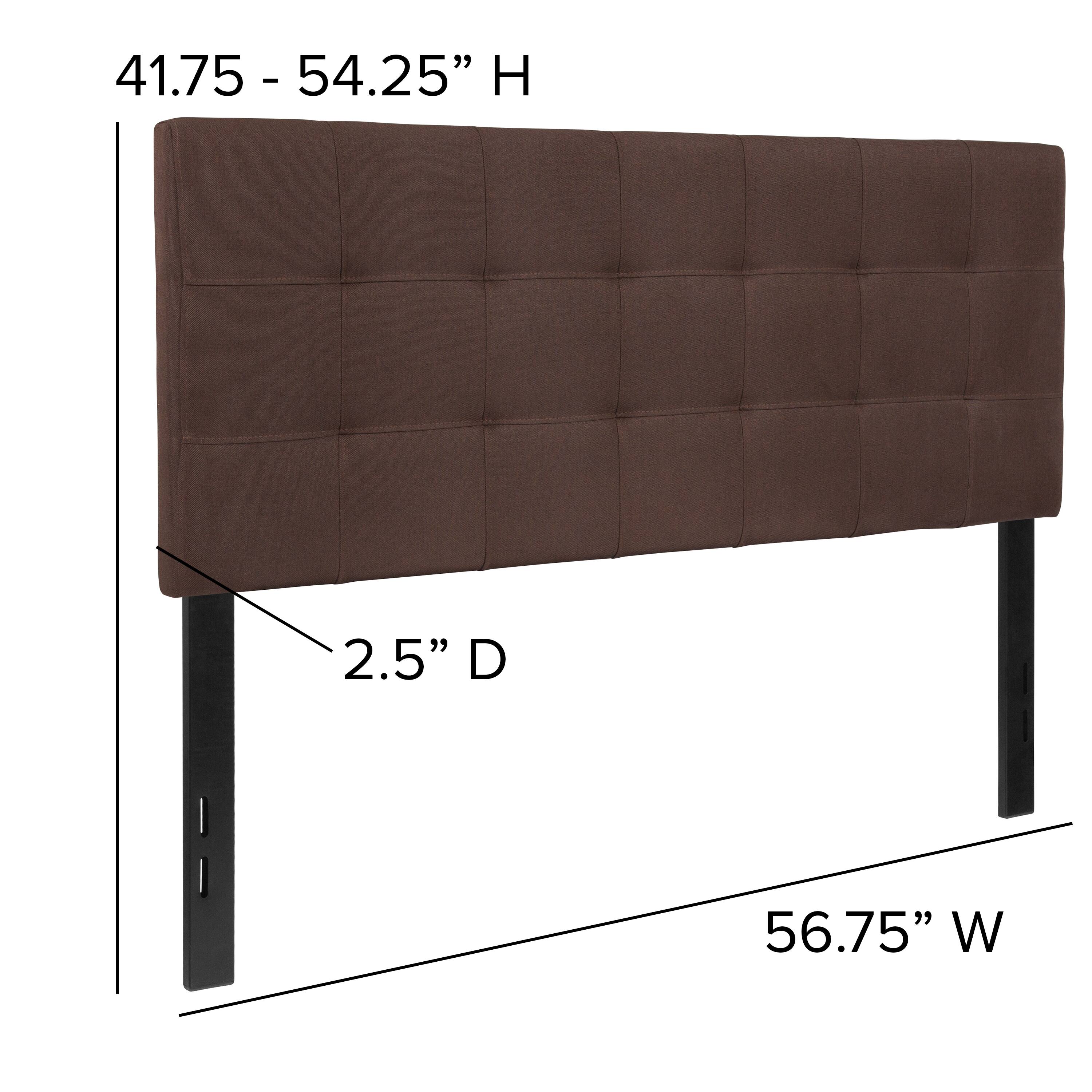 41.75 - 54.25" H  
2.5" D  
56.75" W