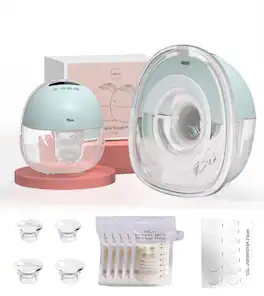 NCVI - Wearable Breast Pump for Moms, <42dB for Office HomeTravel - Green