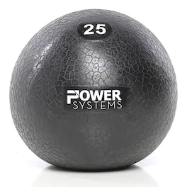 Power Systems - MEGA Slam Ball Prime (25 lb), No-Bounce 10" Medicine Ball for Strength & Core Training - Black