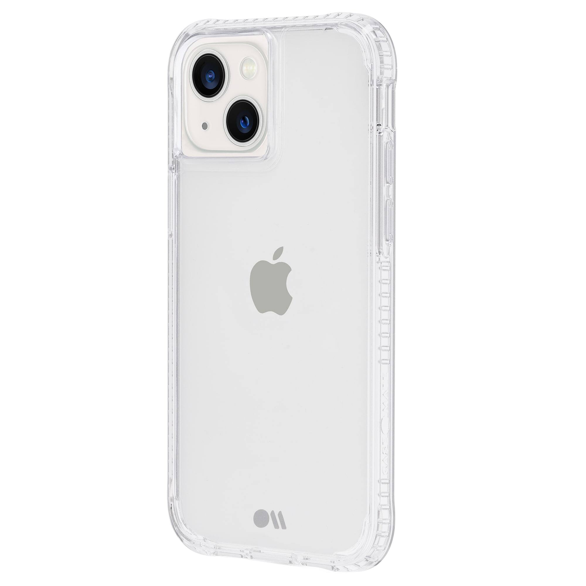 Angle. Case-Mate - Tough Clear Plus Hardshell Case w/ Antimicrobial for iPhone 13 mini - Clear.