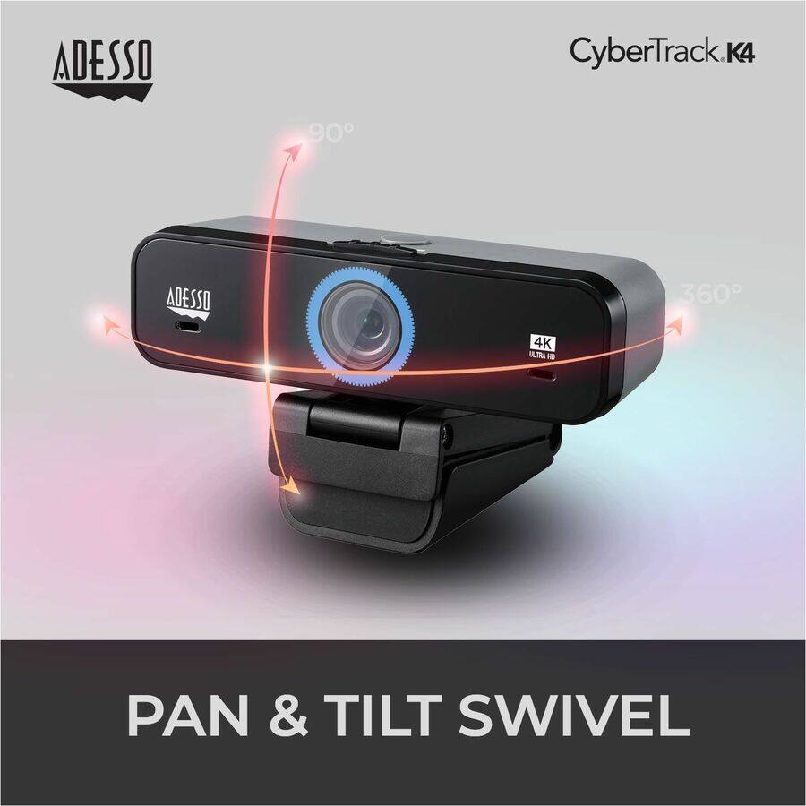 ADESSO CyberTrack K4  
4K Ultra HD  
Pan & Tilt Swivel  
90°  
360°