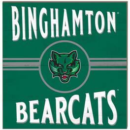 Jardine - Binghamton Bearcats 10'' x 10'' Retro Team Sign - Green