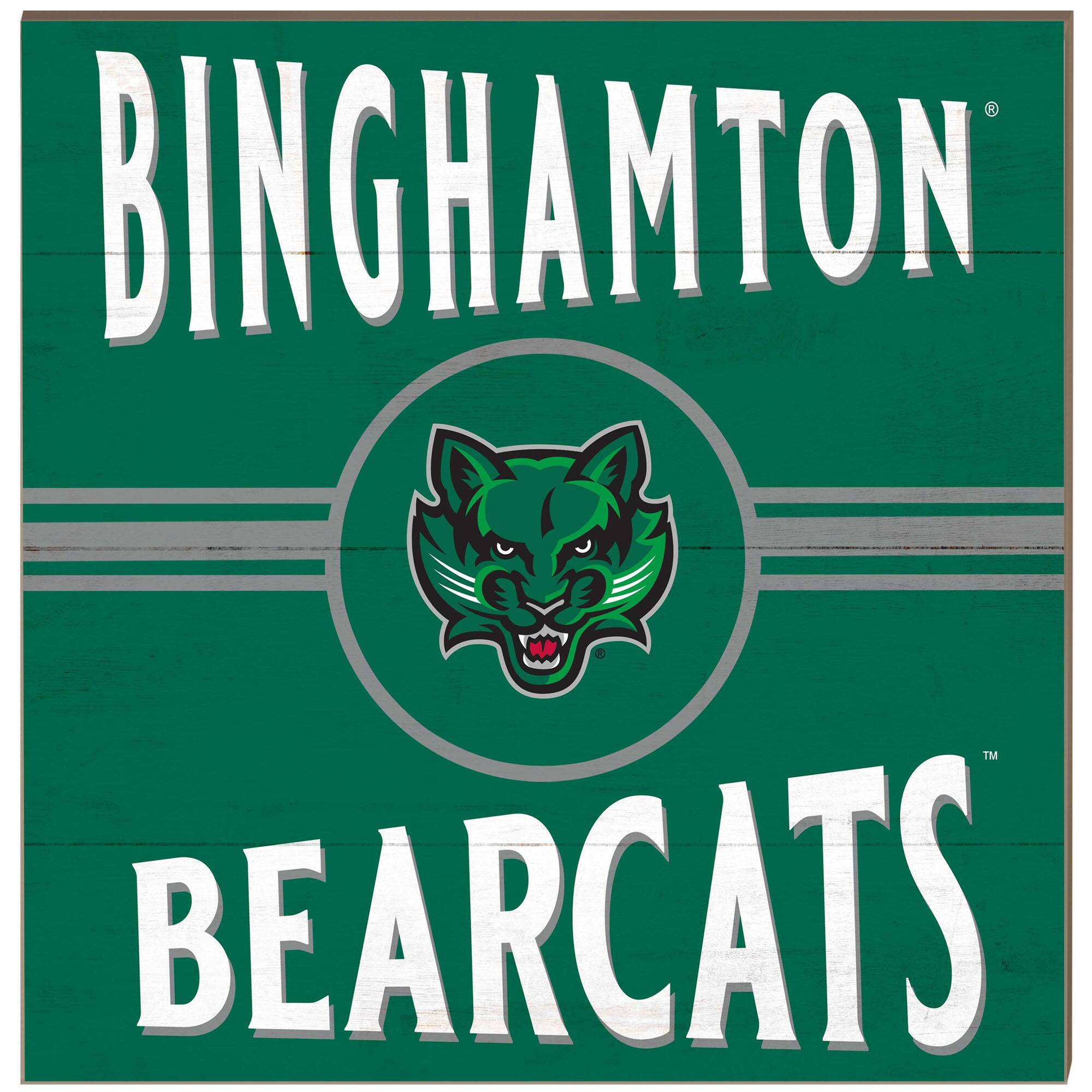 Binghamton Bearcats 10'' x 10'' Retro Team Sign