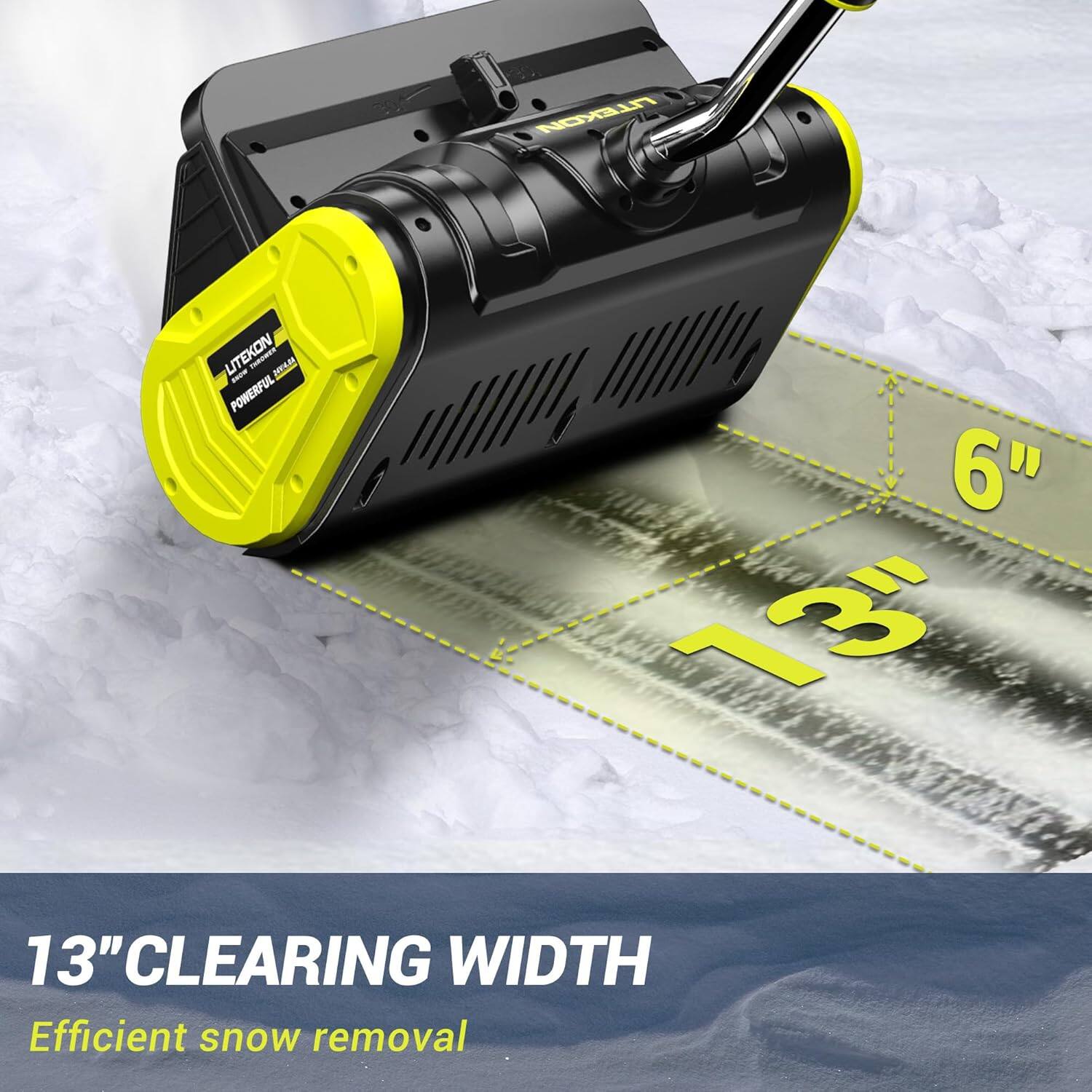 LITEXON - POWERFUL "a 113' 13" 13" CLEARING WIDTH  
Efficient snow removal