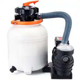 Mirfee - 12-inch 3000 GPH Sand Filter Pump System Combo, 1/2 HP w/ 6-Way Valve, for Above Ground Swimming Pools