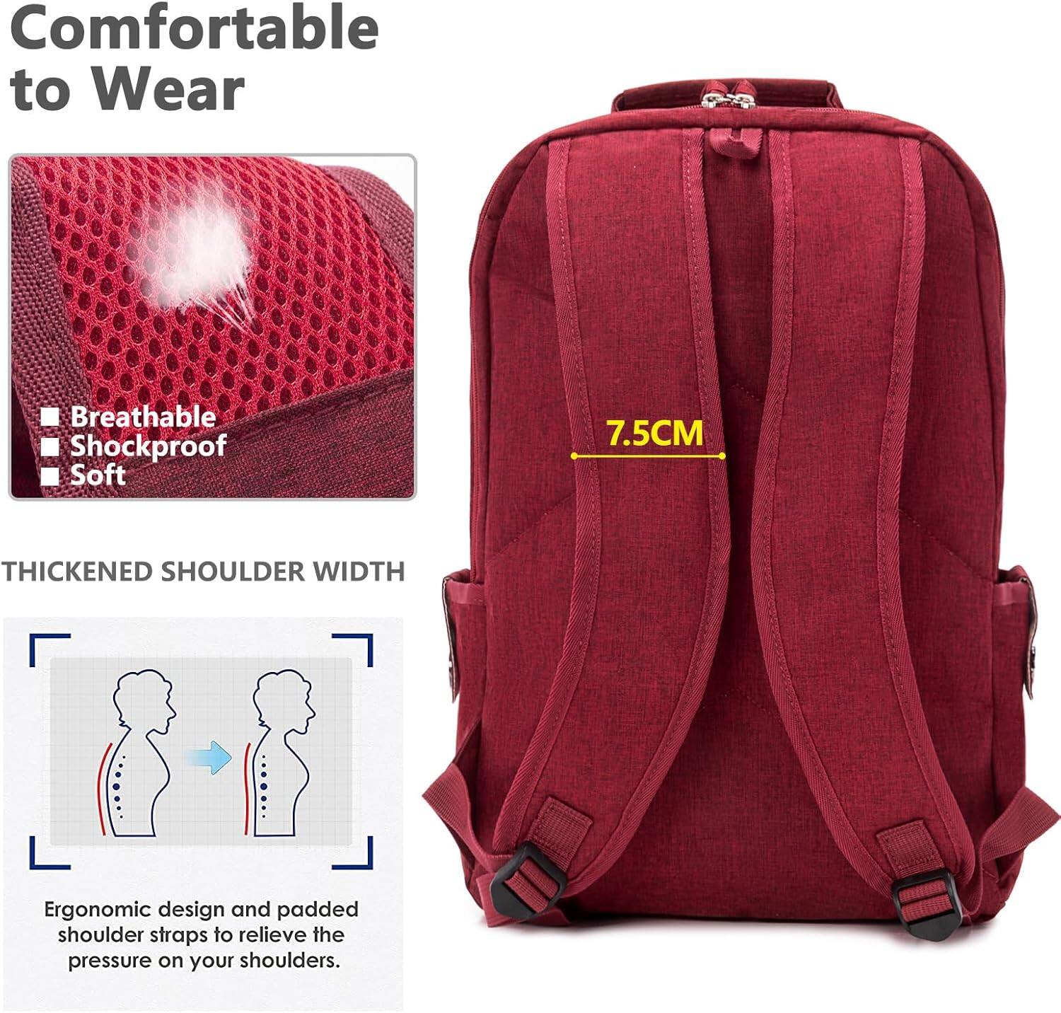 Comfortable to Wear

- Breathable
- Shockproof
- Soft

7.5CM THICKENED SHOULDER WIDTH

Ergonomic design and padded shoulder straps to relieve the pressure on your shoulders.