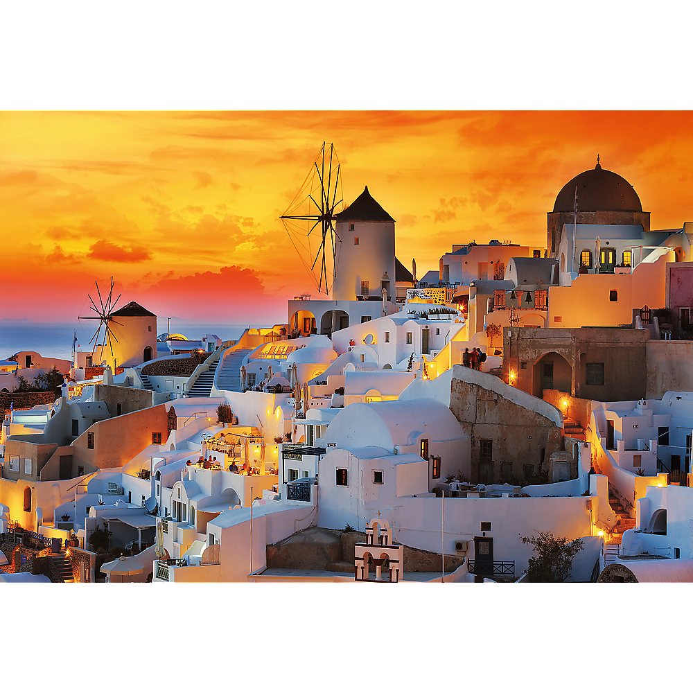 Alt View 1. Trefl - Trefl Prime Romantic Sunset: Oia, Santorini 1500 Piece Puzzle - Multicolor.