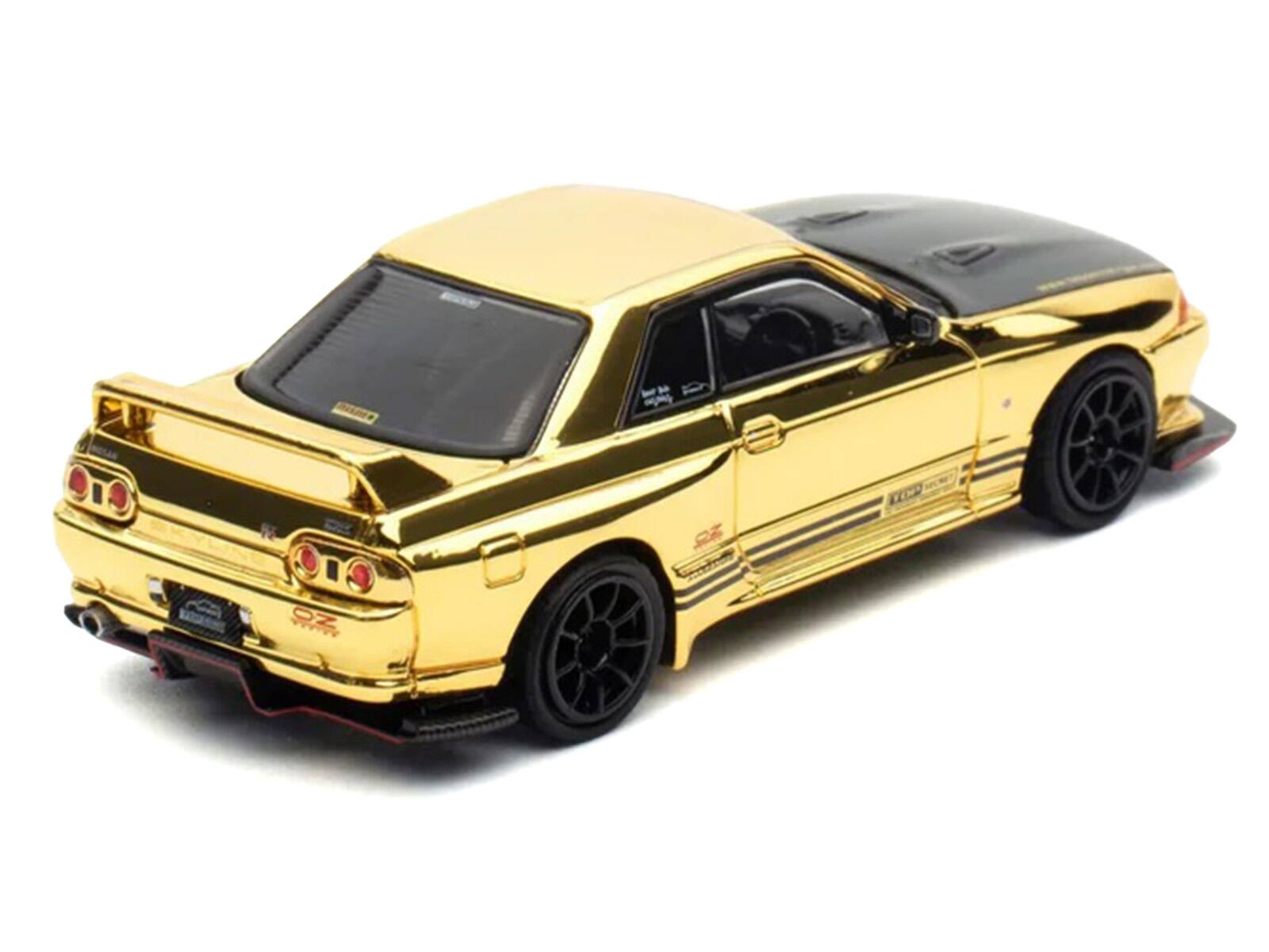 Alt View 4. Inno Models - Nissan Skyline GT-R (R32) RHD Chrome Gold w/Carbon Hood "The Model Car Show Malaysia 2025" 1/64 Model Car by Inno Models.
